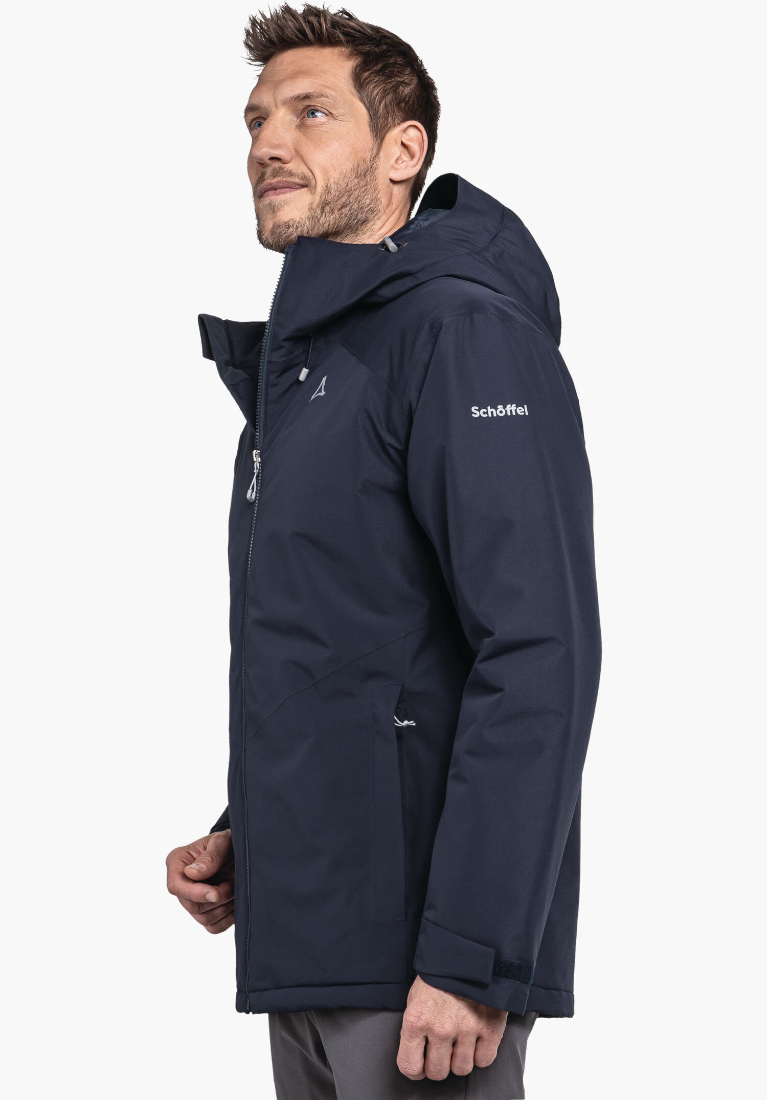 Schöffel Wildkar Herren Wanderjacke Isolationsjacke Kapuzenjacke wasserdicht blau