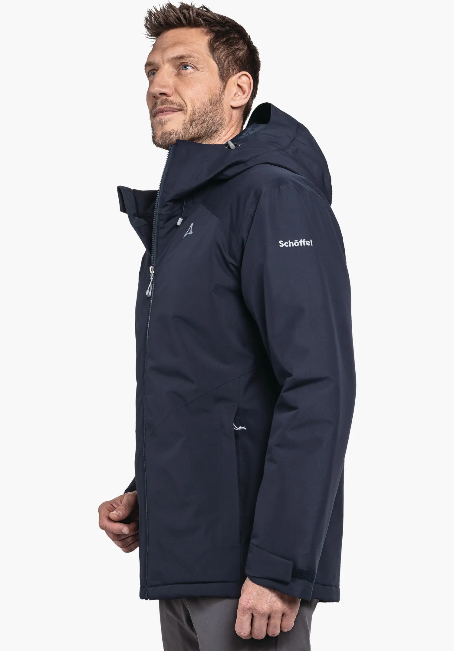 Schöffel Wildkar Herren Wanderjacke Isolationsjacke Kapuzenjacke wasserdicht blau