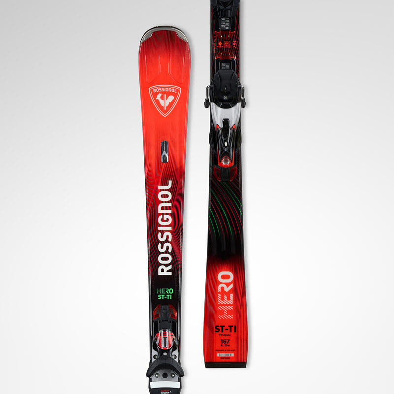 Rossignol HERO ST TI Kon. + NX12 GW Slalomcarver Ski Fortgeschrittene 26/27 schwarz/rot