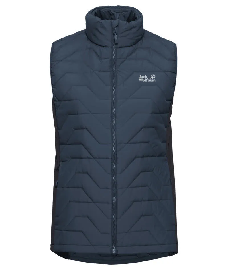 Jack Wolfskin FLEXTREK INS VEST Damen Daunenweste Wanderweste ärmellos blau