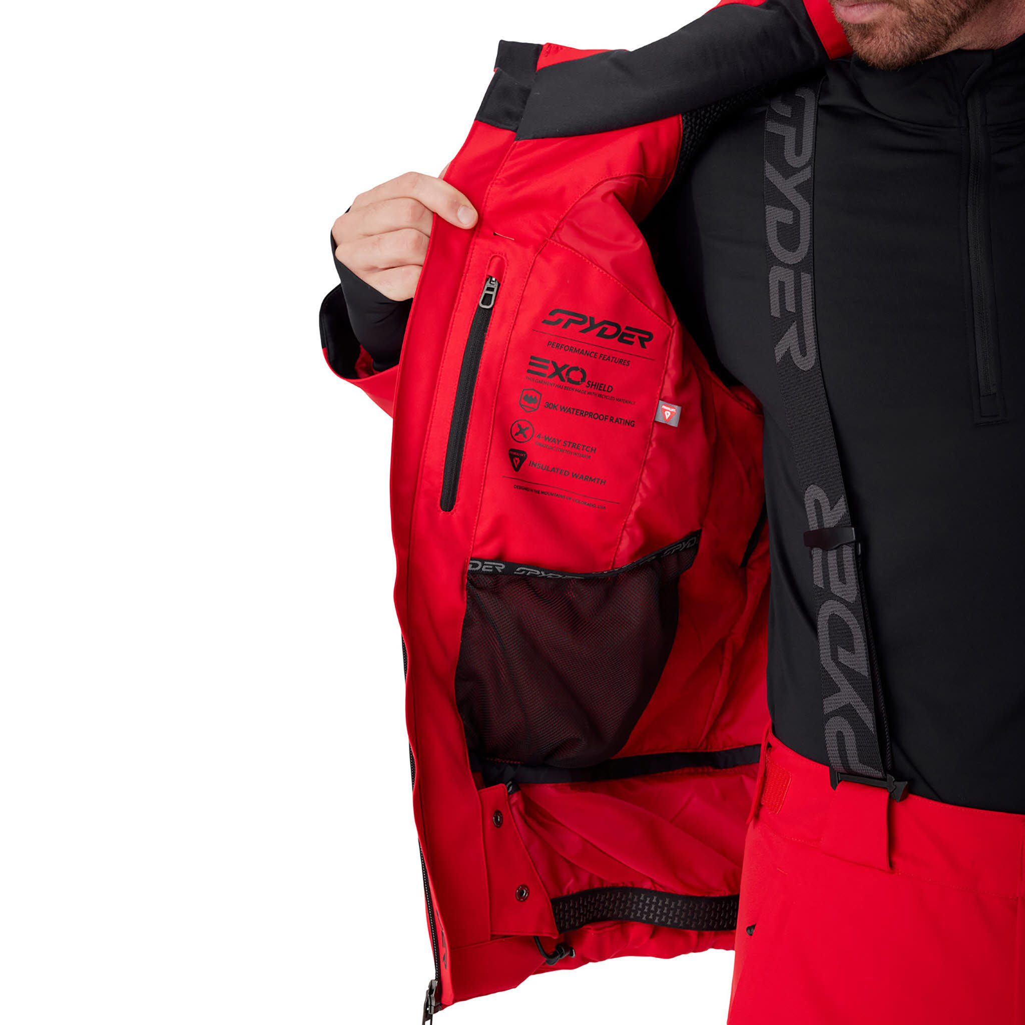 Spyder TITAN JACKET Skijacke Herren rot