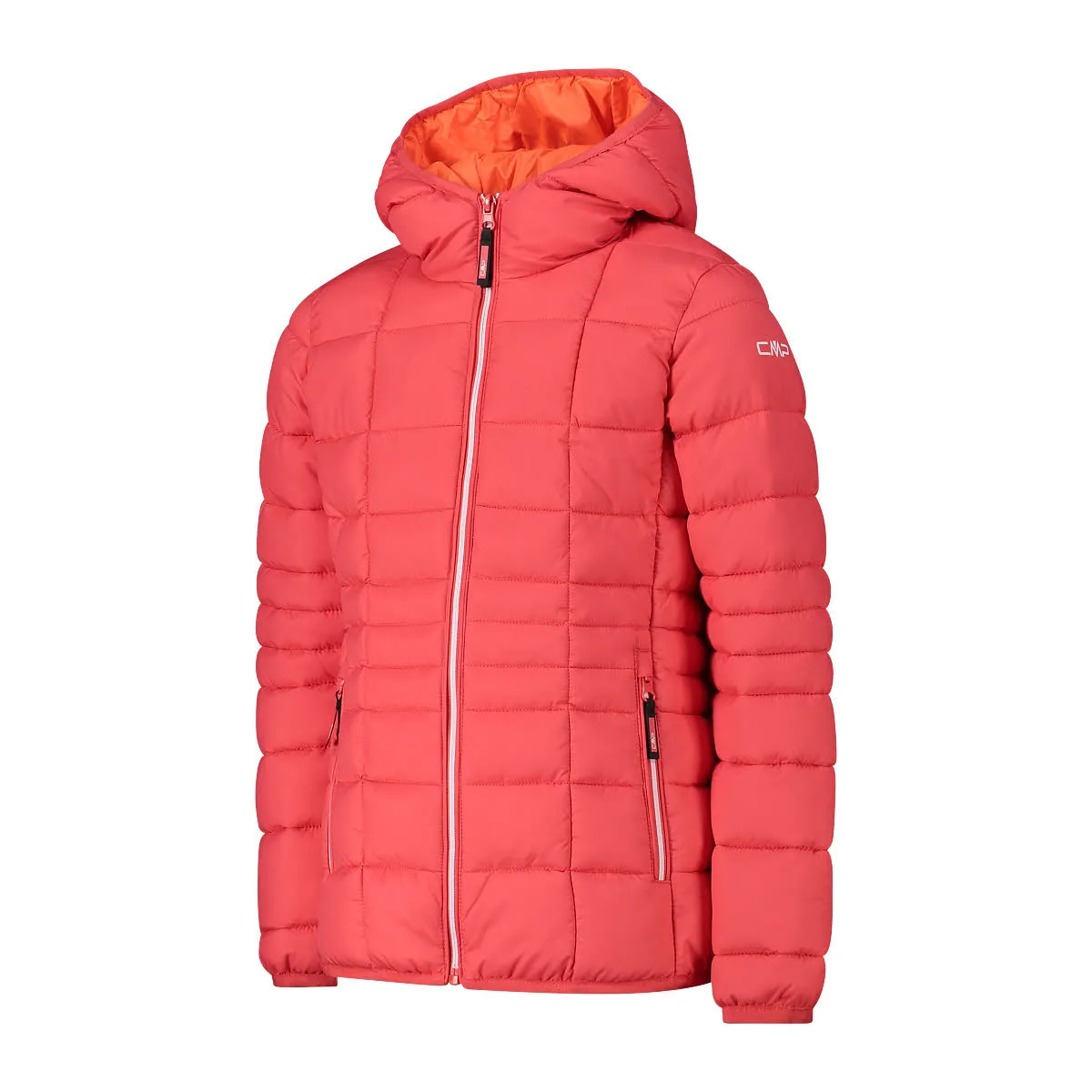 CMP Kinder Kapuzenjacke Daunenjacke Mädchen korall rot orange