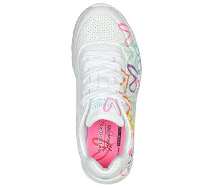 Skechers UNO LITE - SPREAD THE LOVE Sneaker Schnürer Kinder weiß