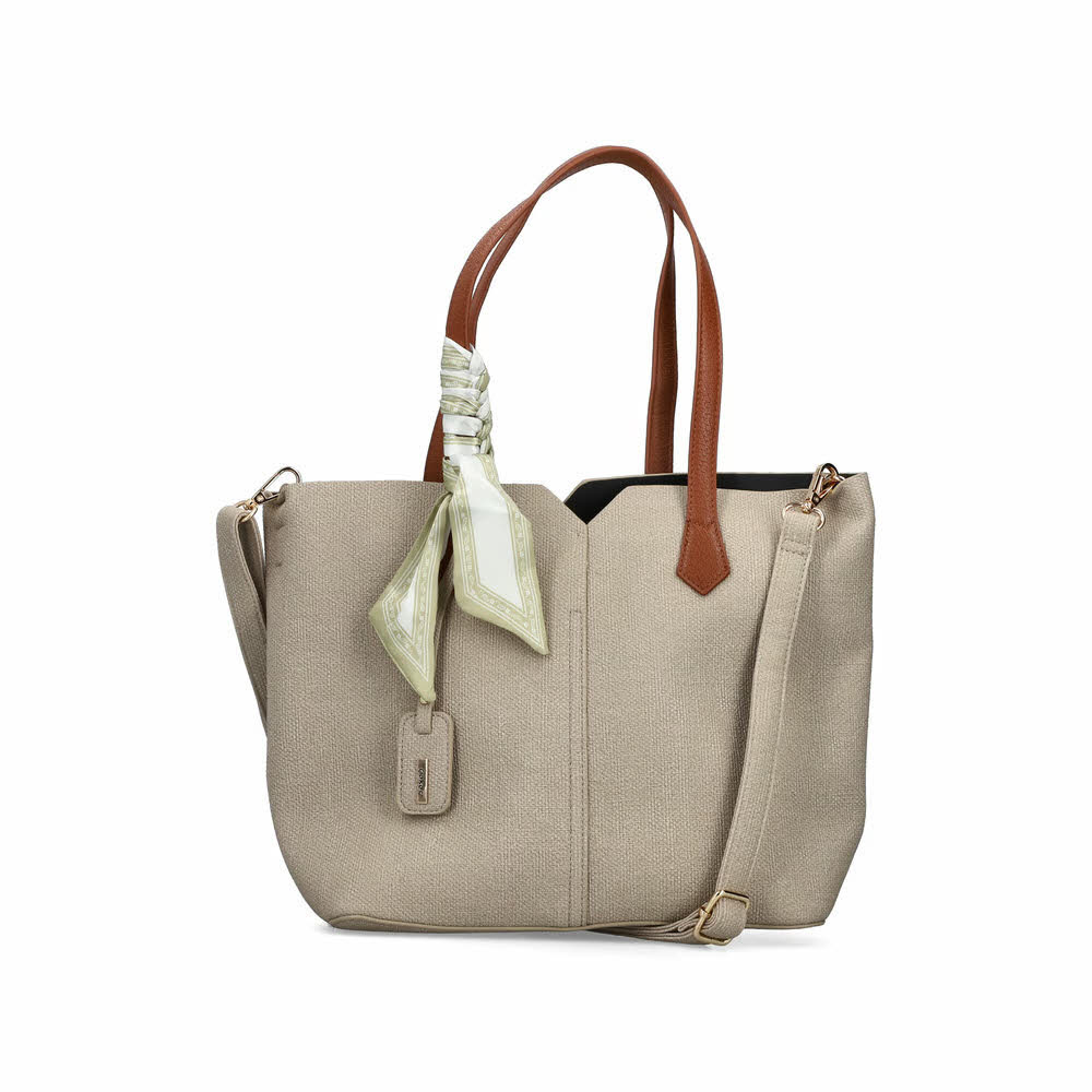 Rieker Damen Shopper Umhängetasche beige