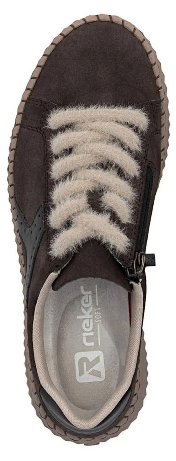 Rieker Damen Halbschuhe Sneaker braun
