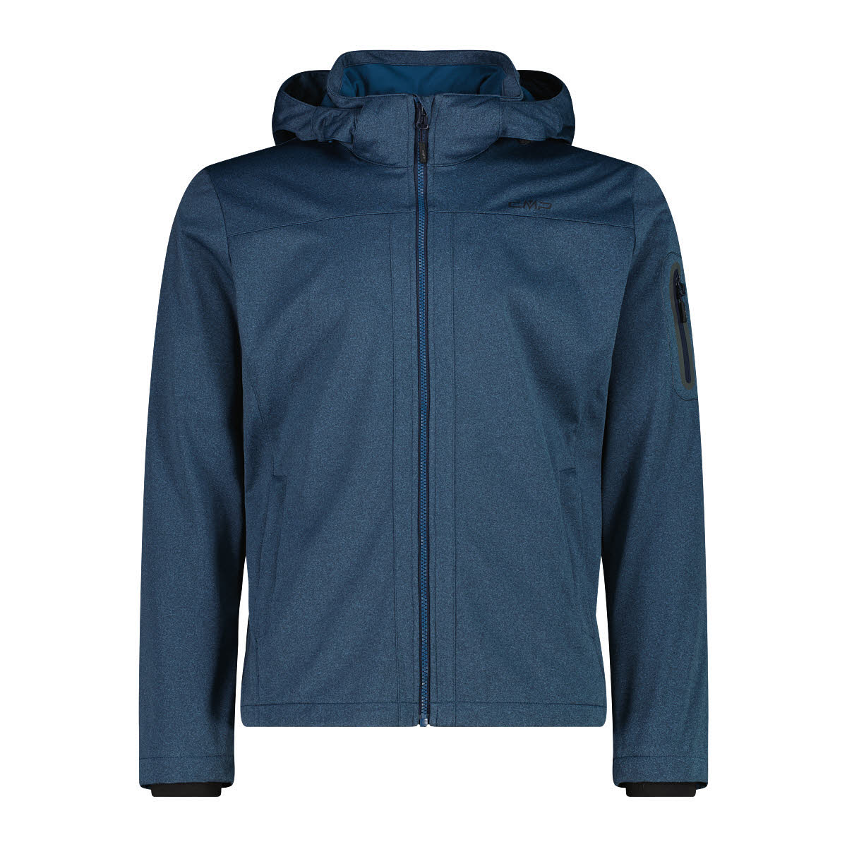 CMP MAN JACKET ZIP HOOD Herren Softshelljacke Wanderjacke petroleum melange