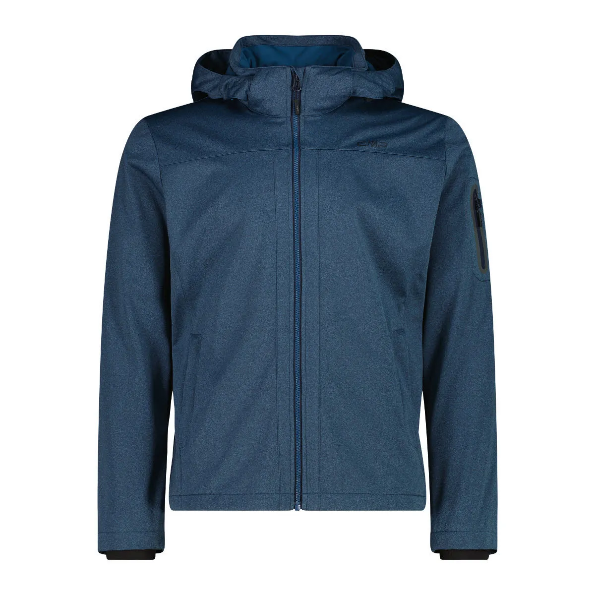 CMP MAN JACKET ZIP HOOD Herren Softshelljacke Wanderjacke petroleum melange