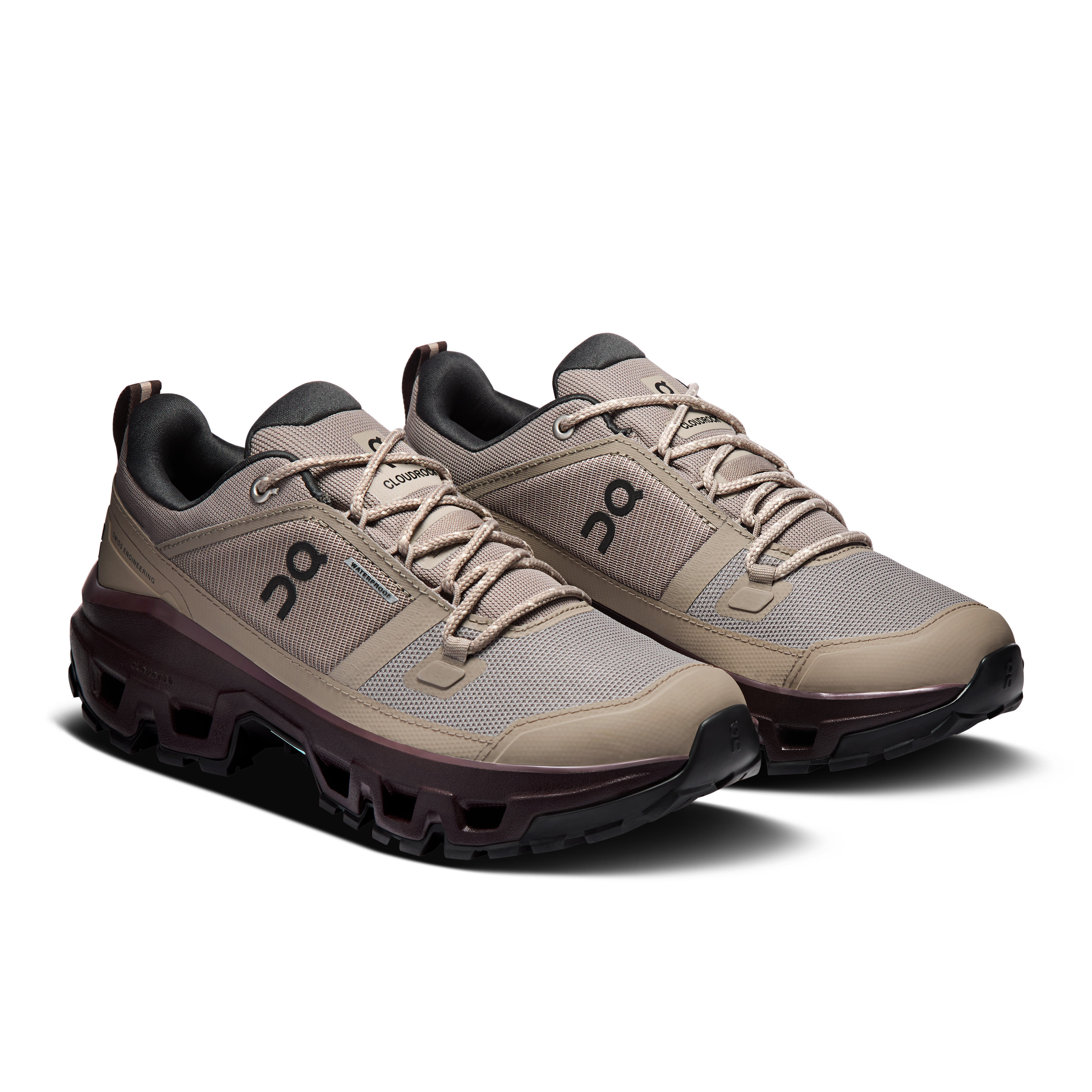 ON CLOUDROCK LOW WP Damen Wanderschuhe Trekkingschuhe Low cinder/ox
