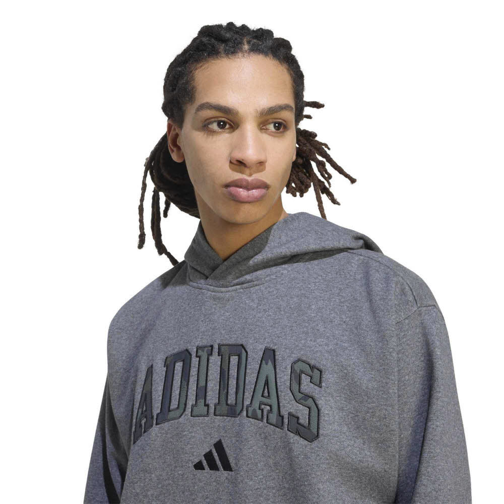 adidas CAMO PRINT Herren Hoodie Kapuzenpullover grau