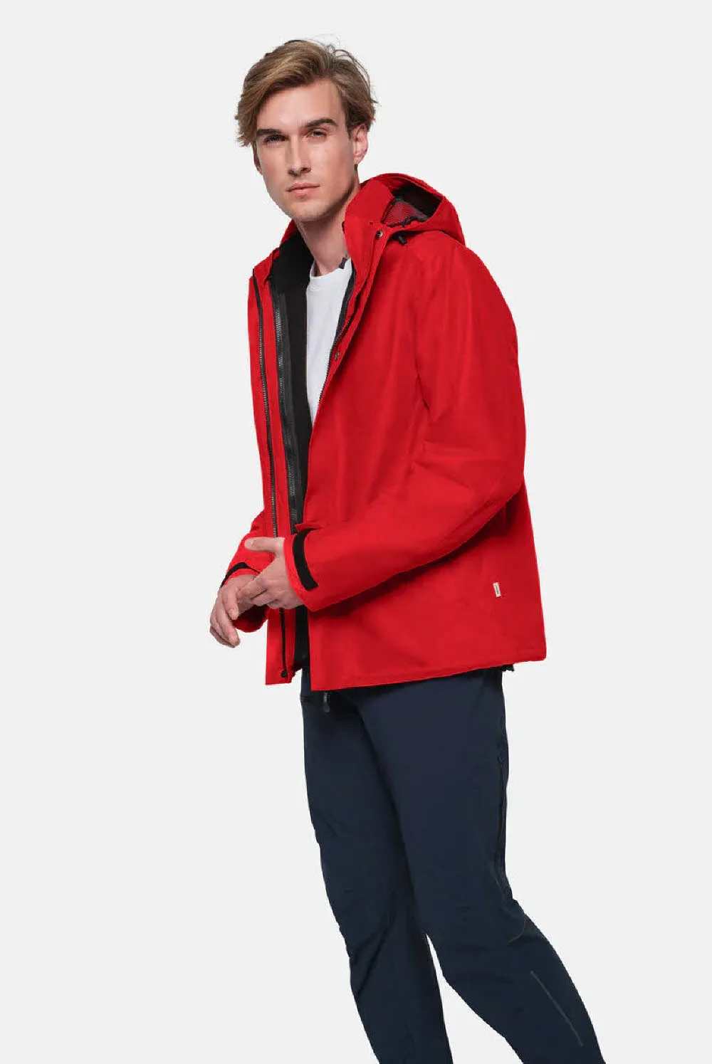 HAKRO 3-in-1 Activejacke Herren Kombijacke Outdoorjacke rot