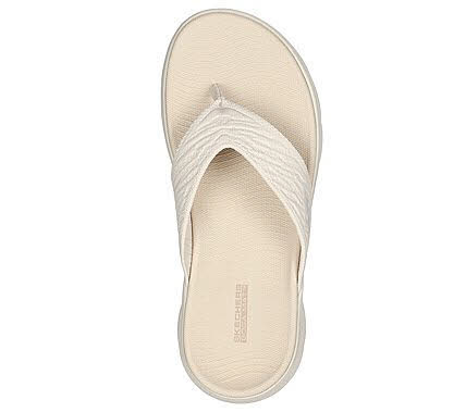 Skechers GO WALK Flex Sandal - Splendor Damen Sandale Flip Flop beige