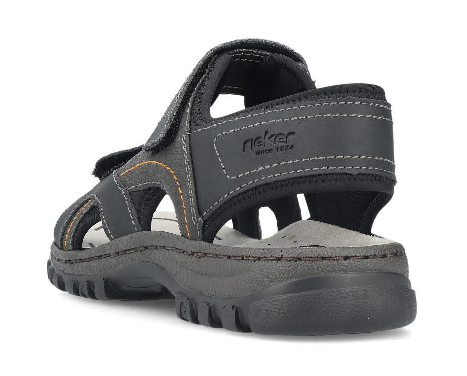 Rieker Herren Sandalen Trekkingsandalen schwarz