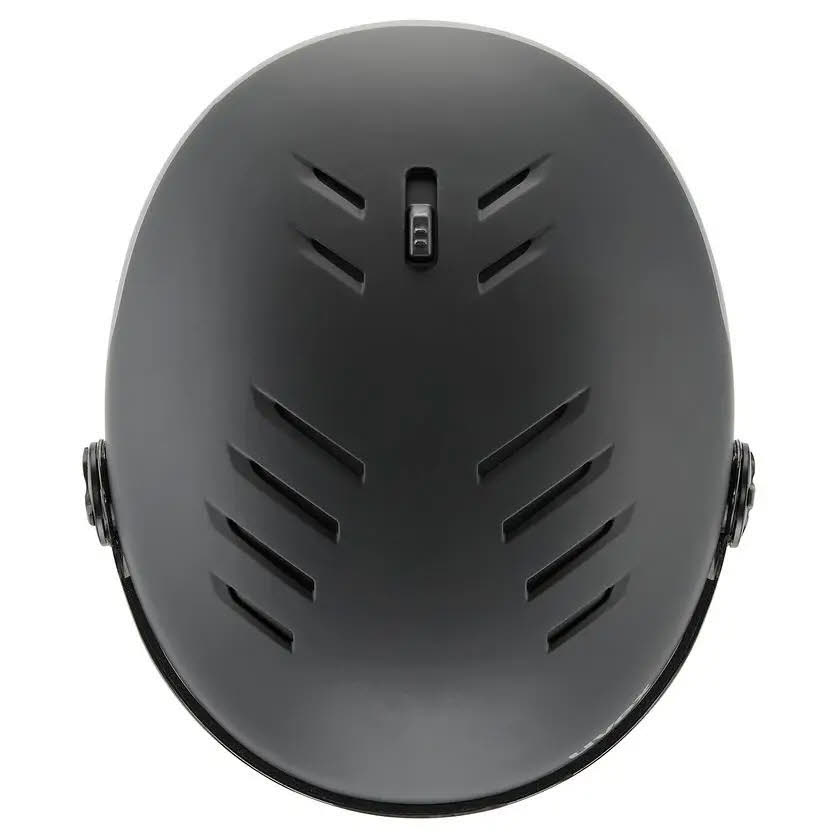 UVEX wanted visor pro V Unisex Skihelm Snowboardhelm Visierhelm schwarz silber