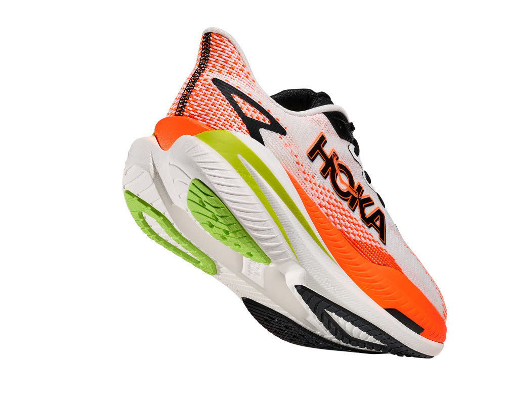 Hoka MACH X 3 Herren Laufschuhe Joggingschuhe white/neon tangerine