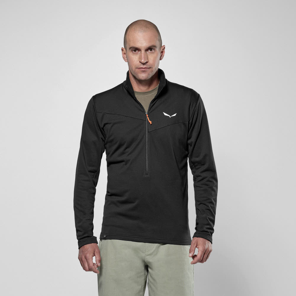 SALEWA Puez Cammino Polarlte Half Zip Fleecepullover Herren schwarz