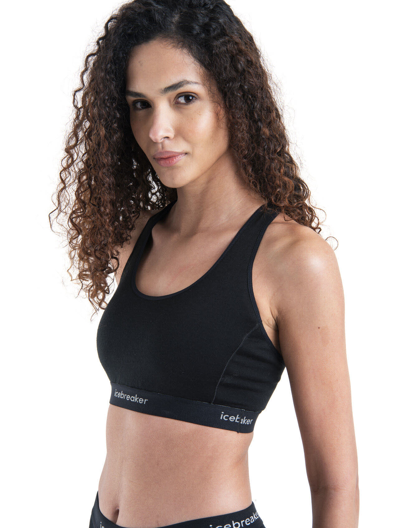 Icebreaker 125 ZoneKnit Merino Blend Damen Racerback-BH Sport-BH schwarz