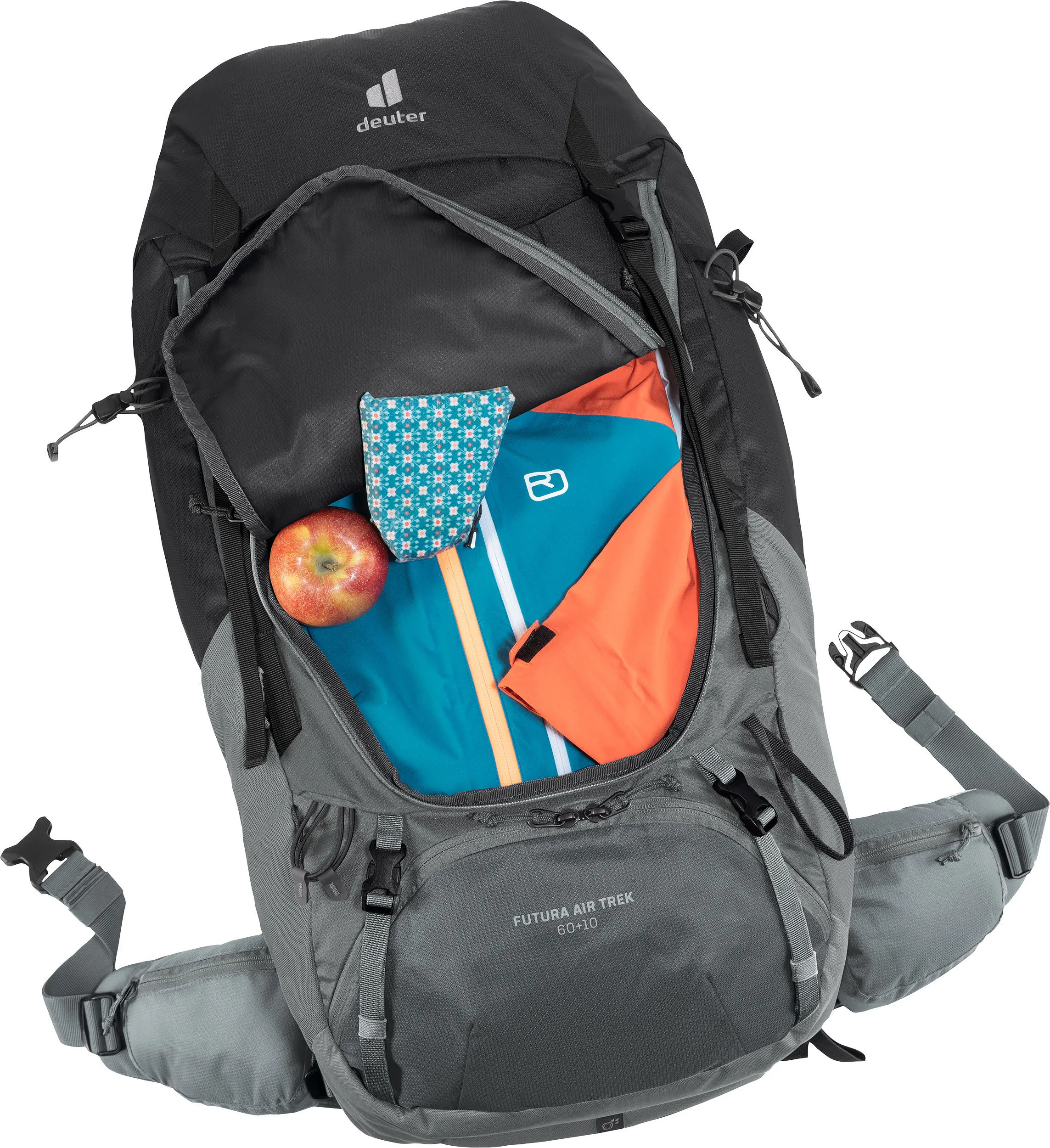 Deuter Futura Air Trek 60+10 unisex Wanderrucksack Trekkingrucksack black/graphite NEU