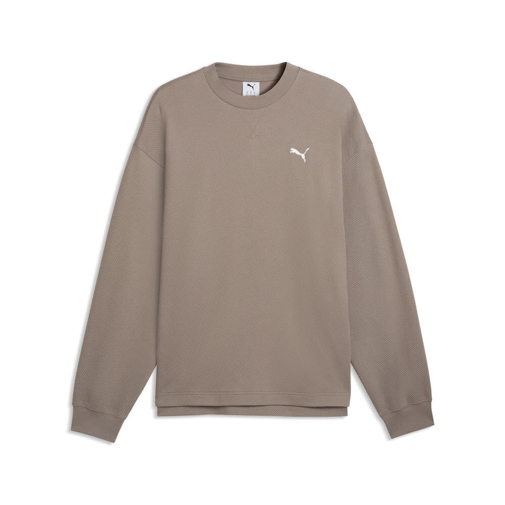 Puma ESS ELEVATED Relaxed Material Crew Herren Sweatshirt mouse gray