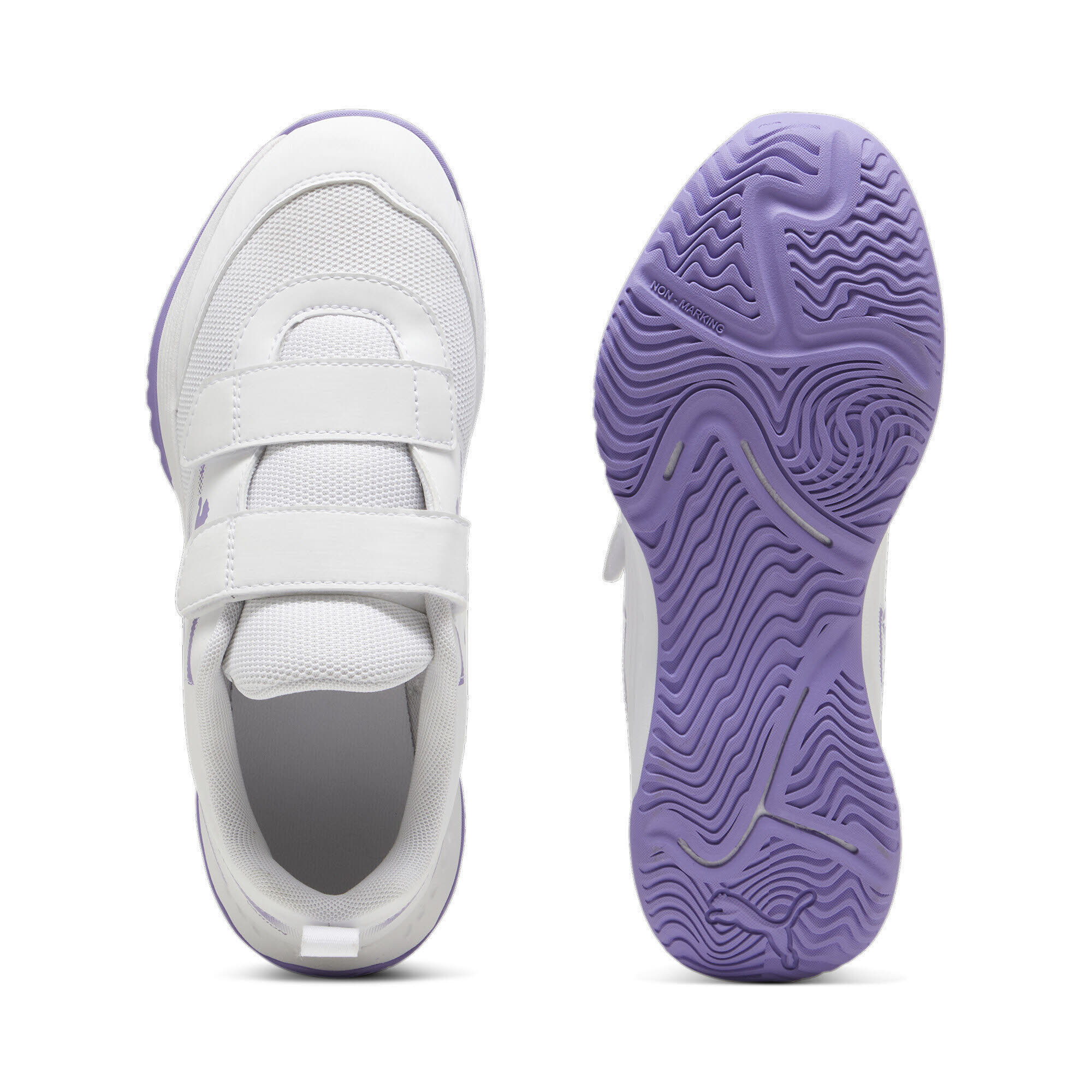 Puma Varion II V Jr Hallensportschuhe Teenager Mädchen weiß lila