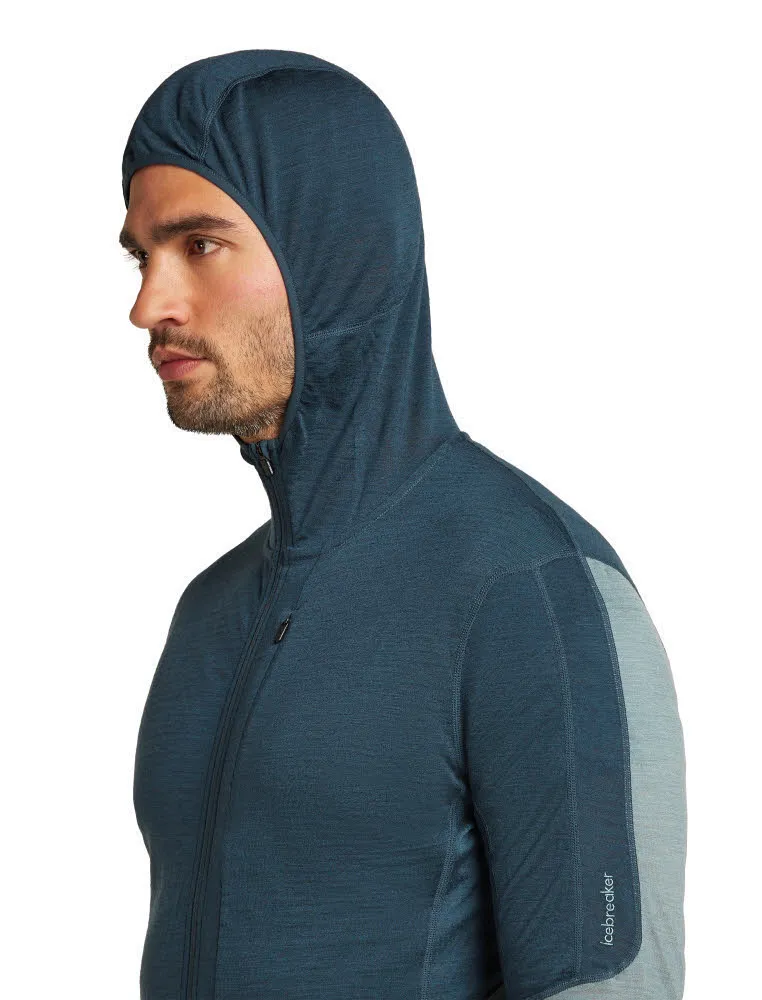 Icebreaker Merinomix 200 Realfleece™ Descender Zip-Hoodie Fleecejacke Herren dunkelblau