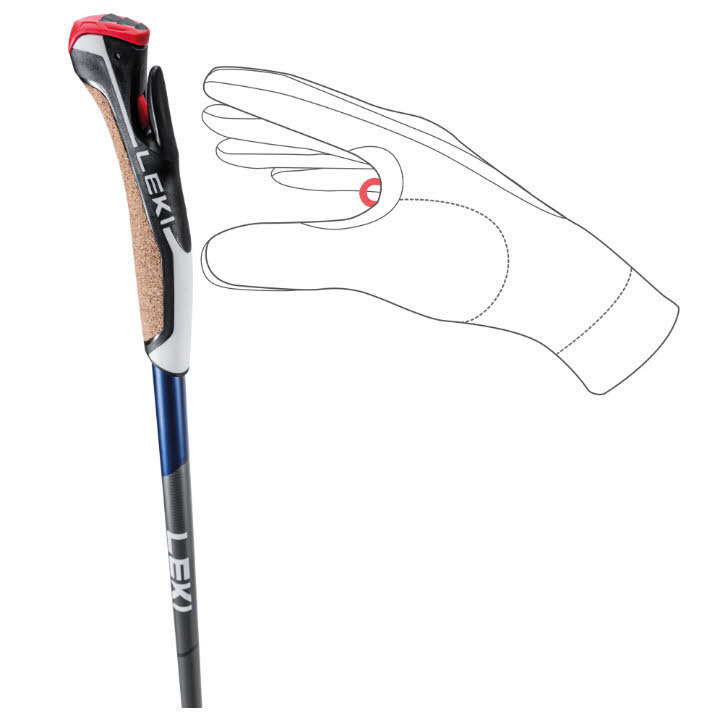Leki Smart Flash Unisex Nordic Walking Stöcke Wanderstöcke blau