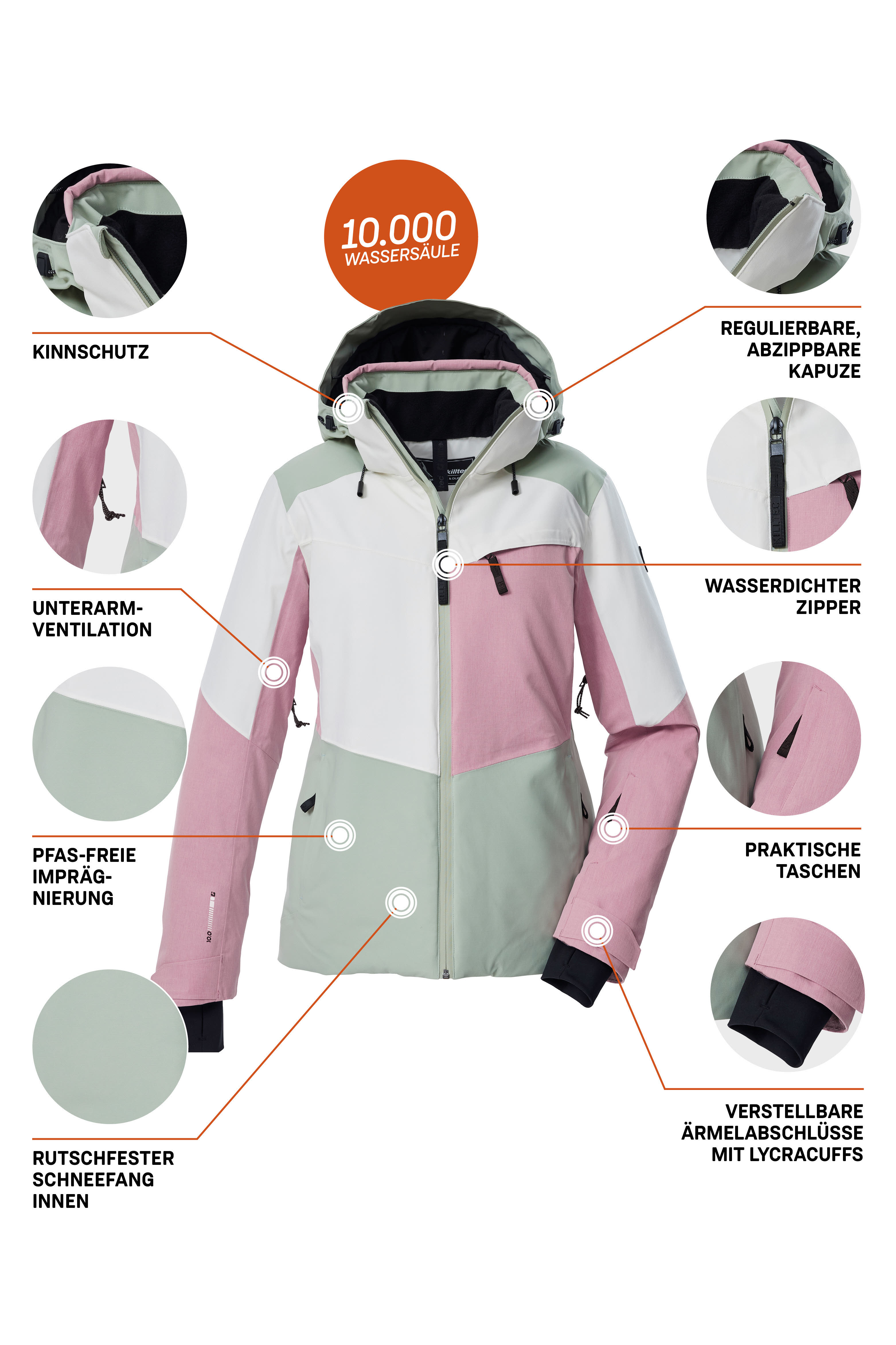 Killtec Ksw 39 Skijacke Winterjacke Damen bunt