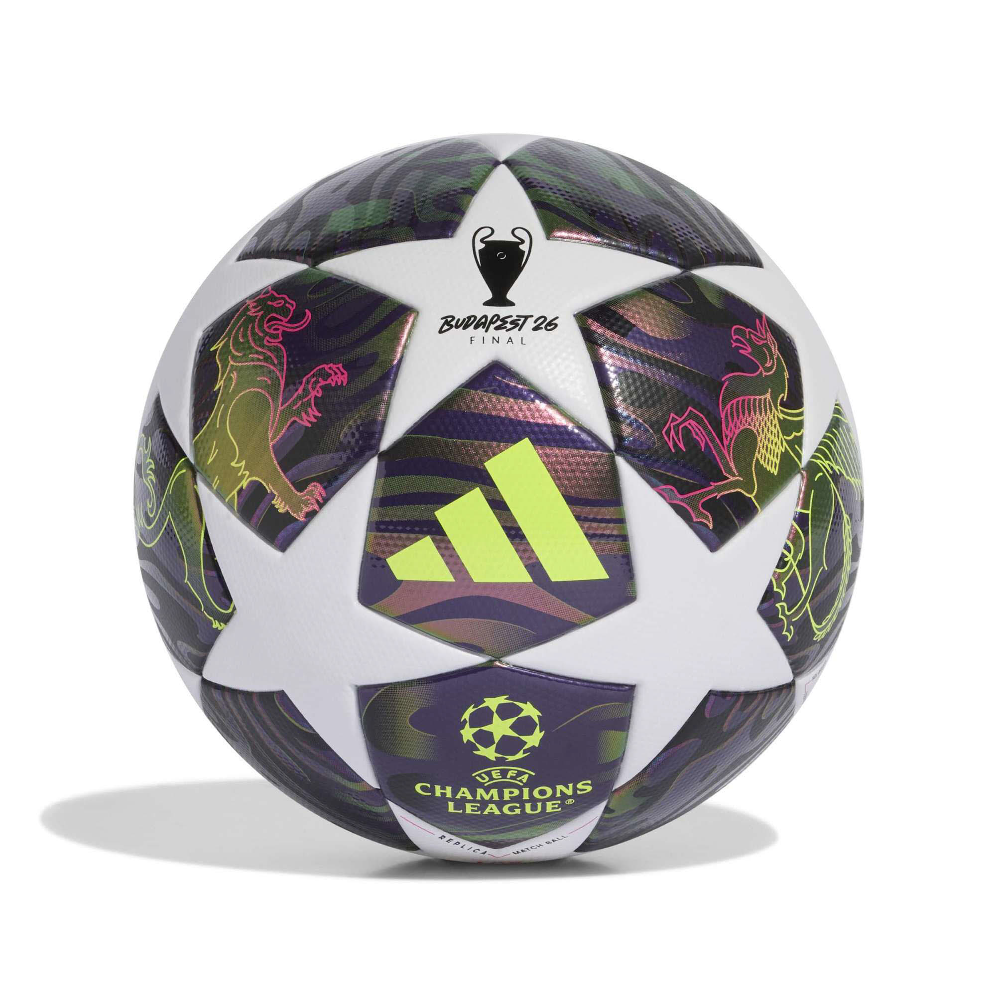 adidas UEFA CHAMPIONS LEAGUE FINAL Fußball Trainingsball lila/weiß