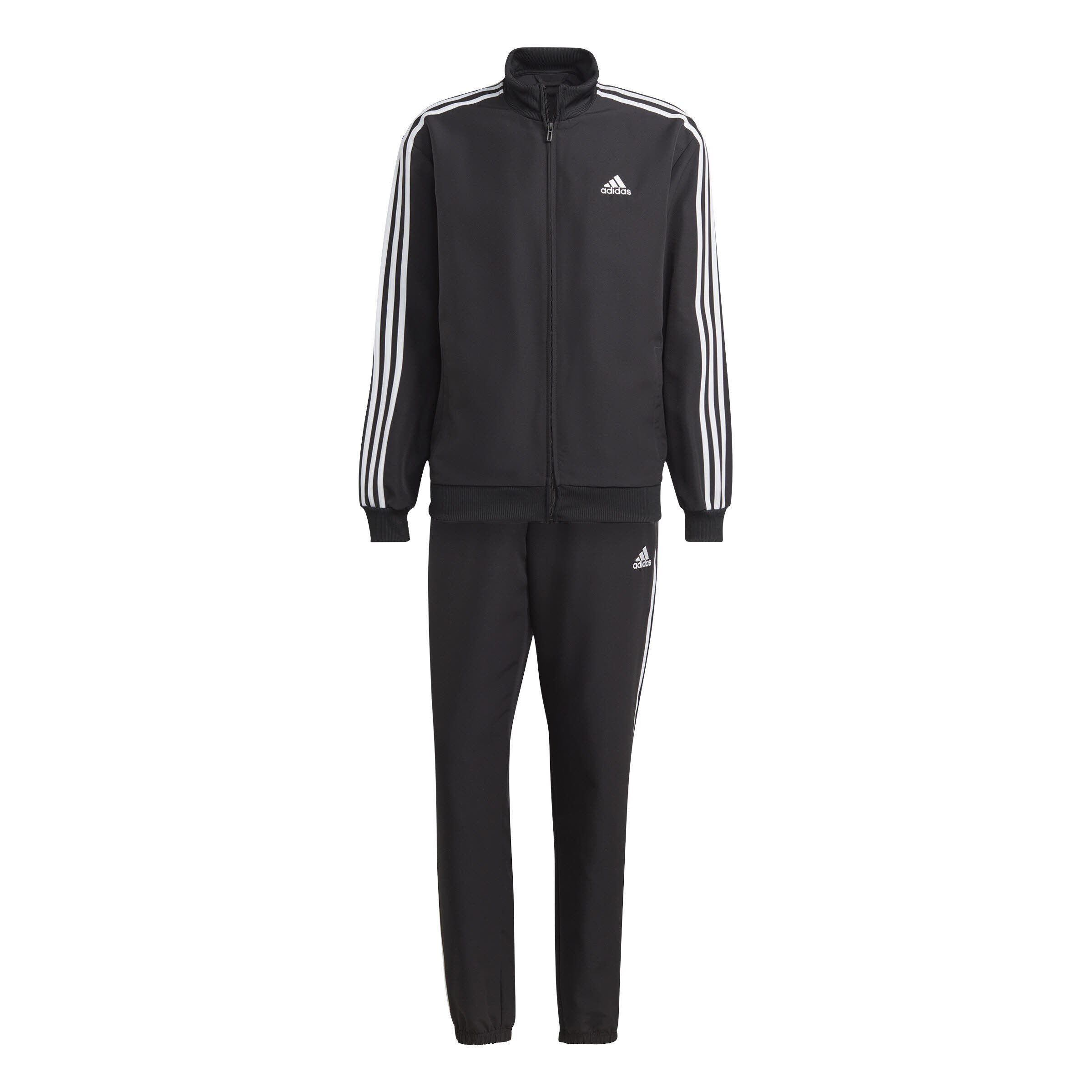 adidas 3-Streifen Woven Herren Trainingsanzug Tracksuit schwarz