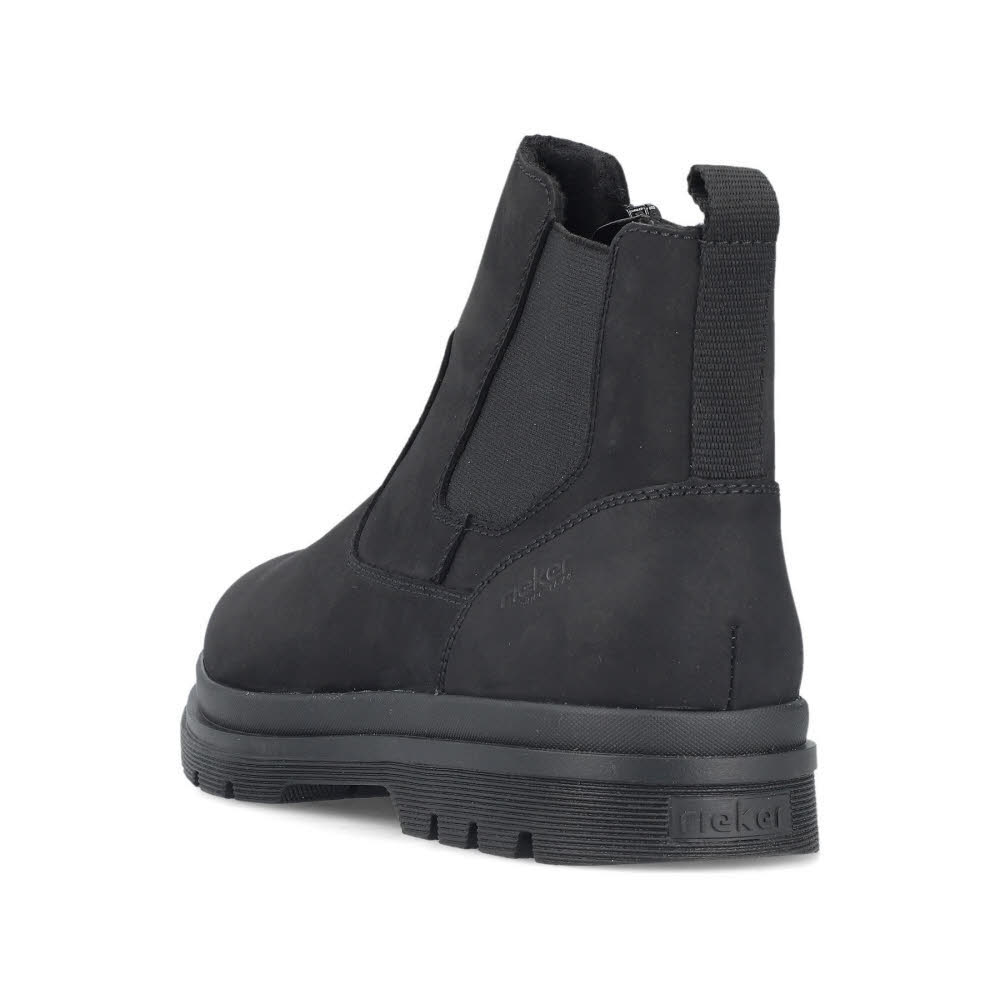 Rieker HWK Herren Stiefel Chelsea Boots Modestiefel schwarz