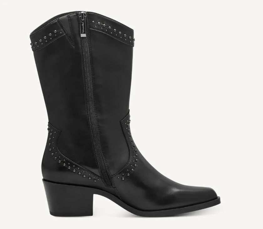 Tamaris Damen Stiefelette Boots Slipper schwarz