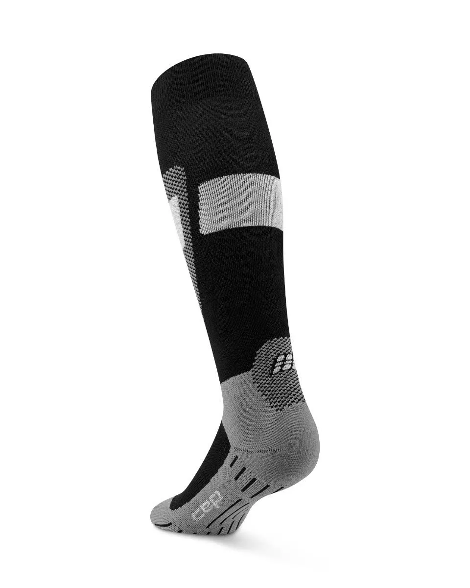 CEP SKI MERINO SOCKS TALL 3.0 Damen Skisocken Kompressionssocken black/grey