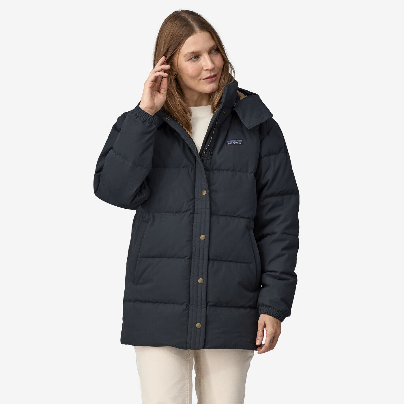 Patagonia Women's Cotton Down Parka Freizeitjacke Damen dunkelblau