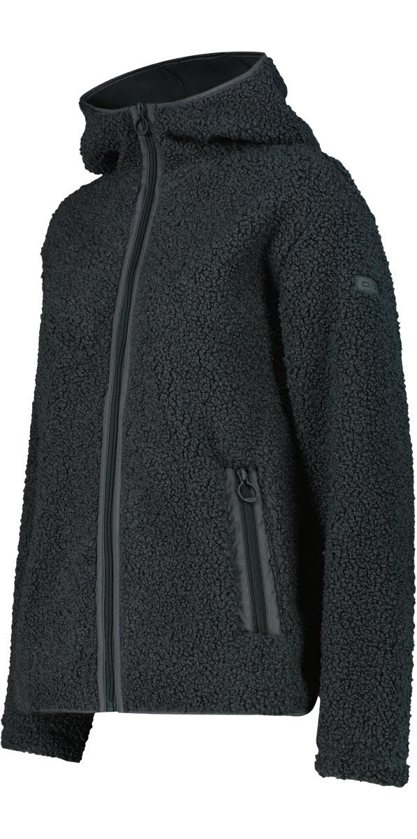 CMP WOMAN JACKET FIX HOOD Damen Fleecejacke Kapuzenjacke jungle