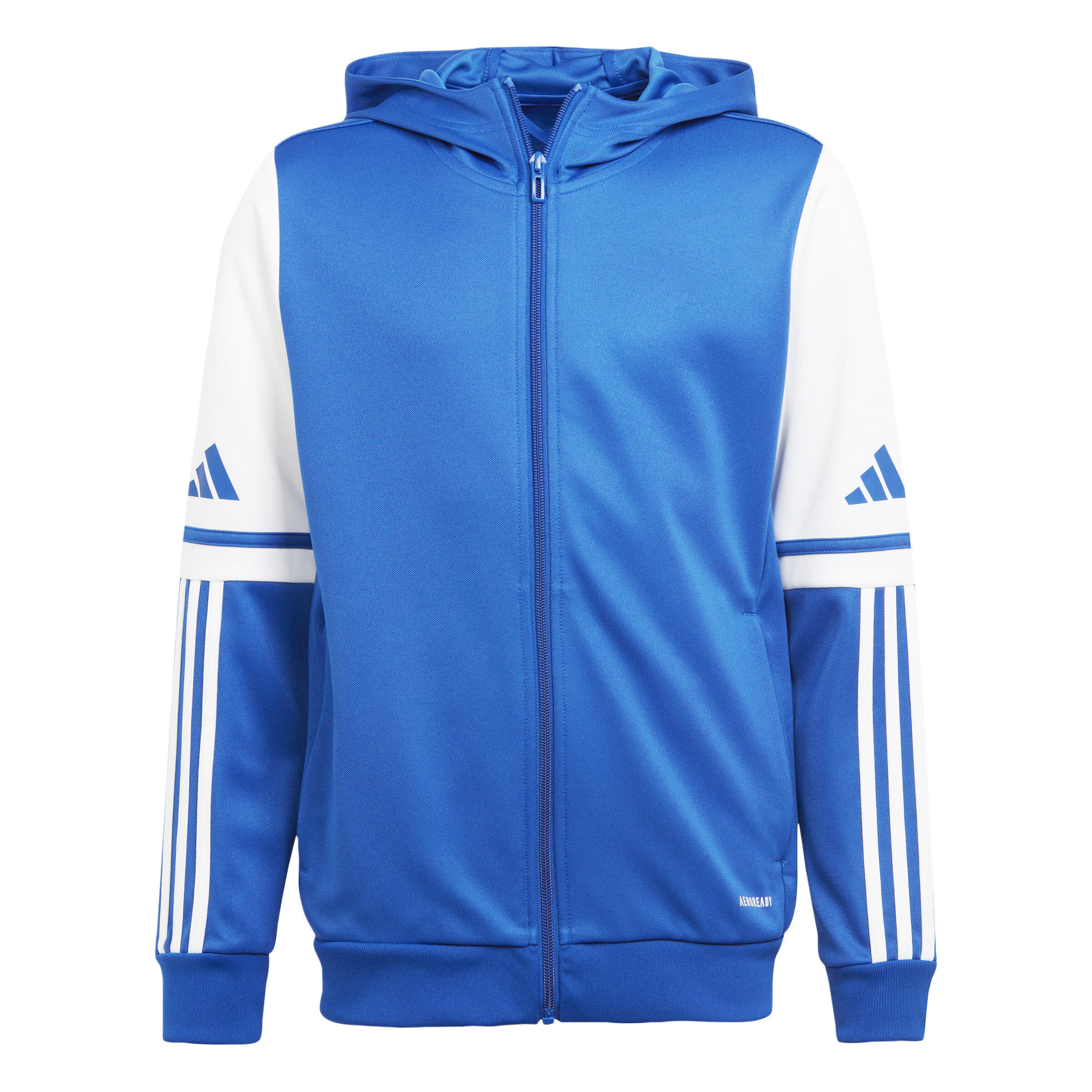 adidas Squadra 25 Kids Kapuzenjacke Trainingsjacke Kinder blau weiß