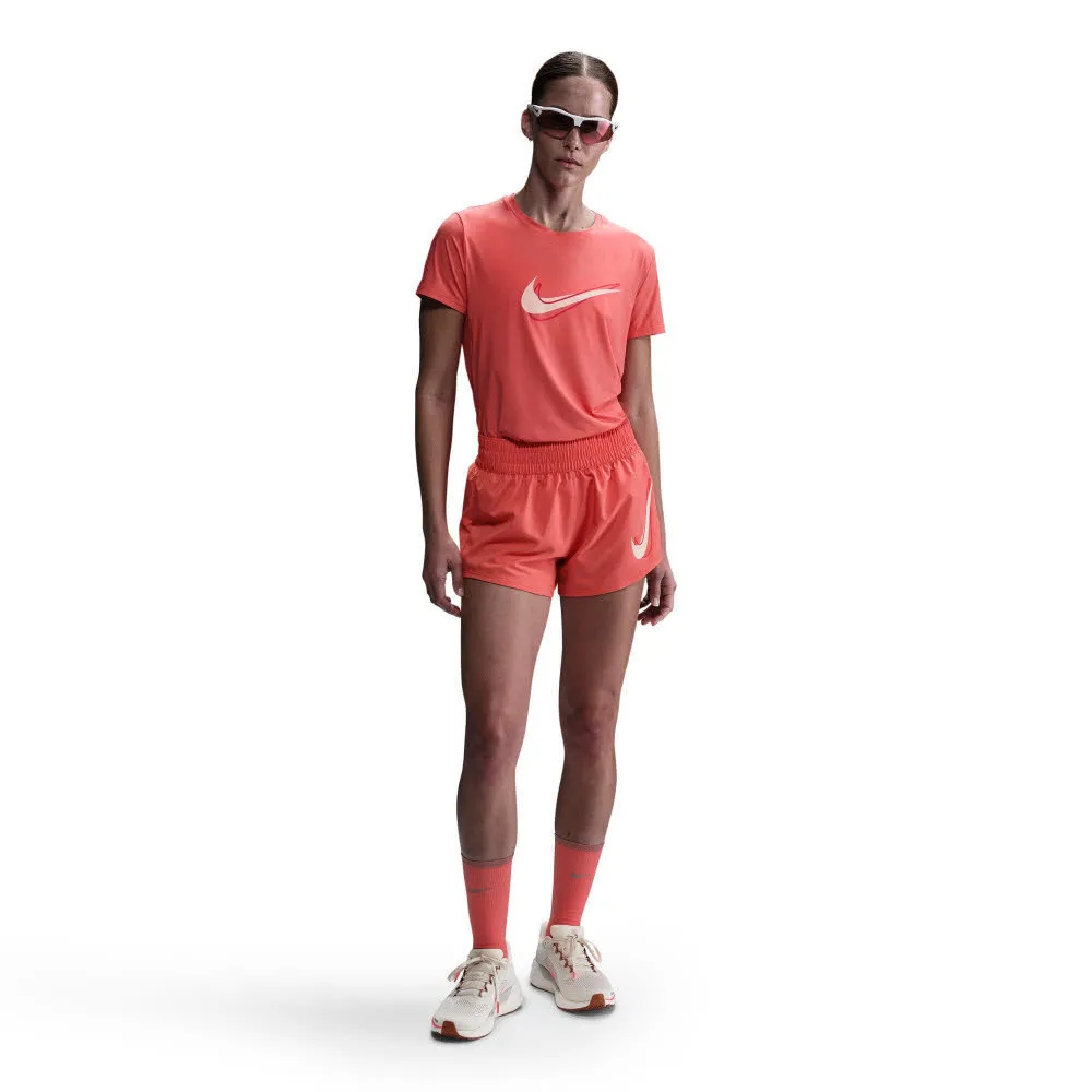 Nike One Swoosh Damen Laufshorts Sportshorts rot