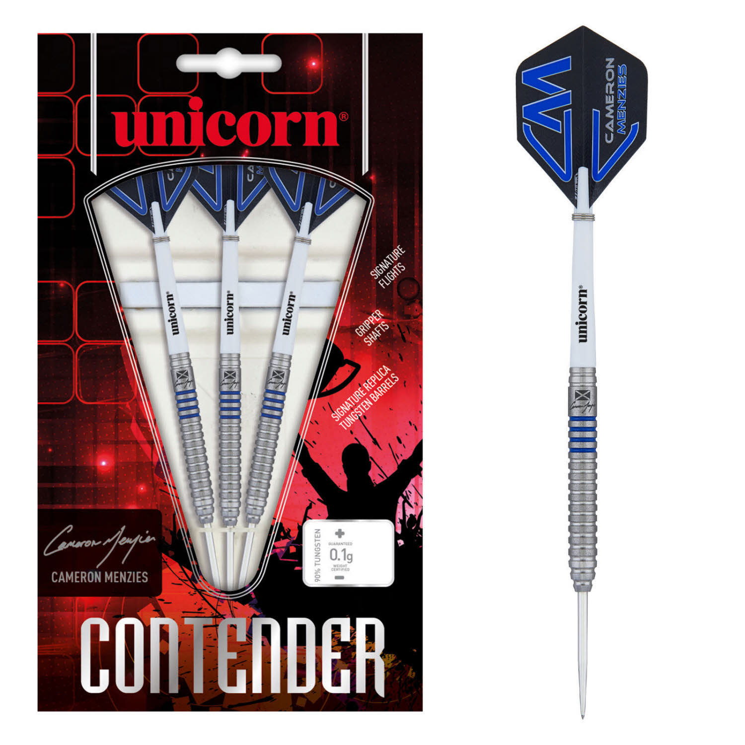 Unicorn Contender Cameron Menzies Phase 2 Steel Darts silber
