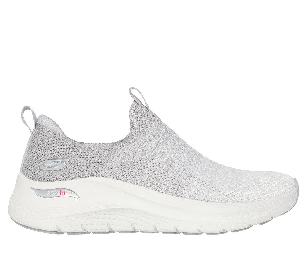Skechers Arch Fit 2.0 Damen Sneaker Low sportlich Slipper light grau