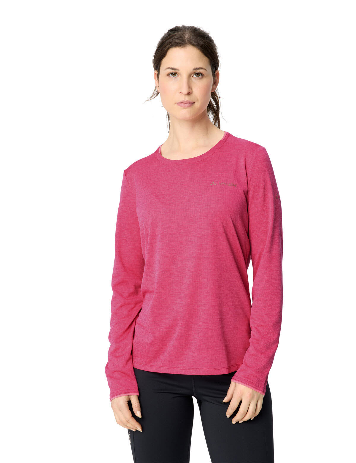 Vaude Essential LS T-Shir Damen Sweatshirt langarm hibiscus pink