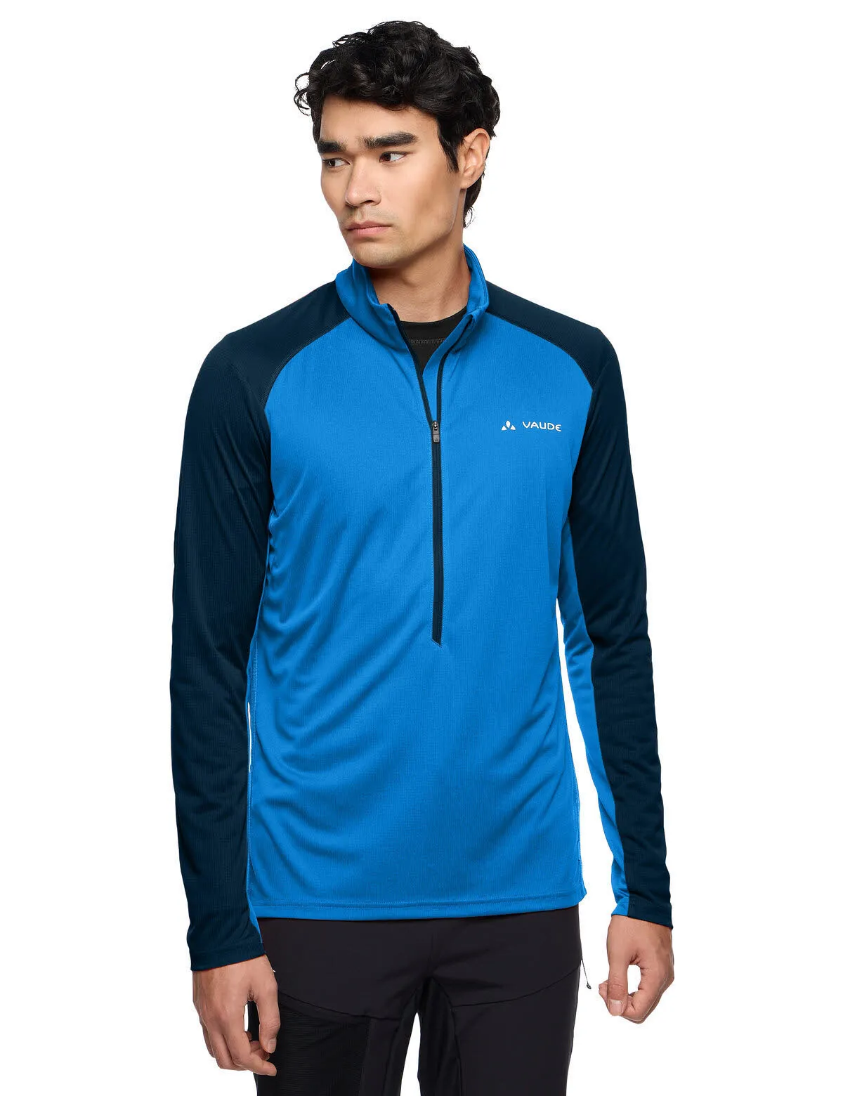 Vaude Larice Skirolli Funktionsshirt langarm Herren blau