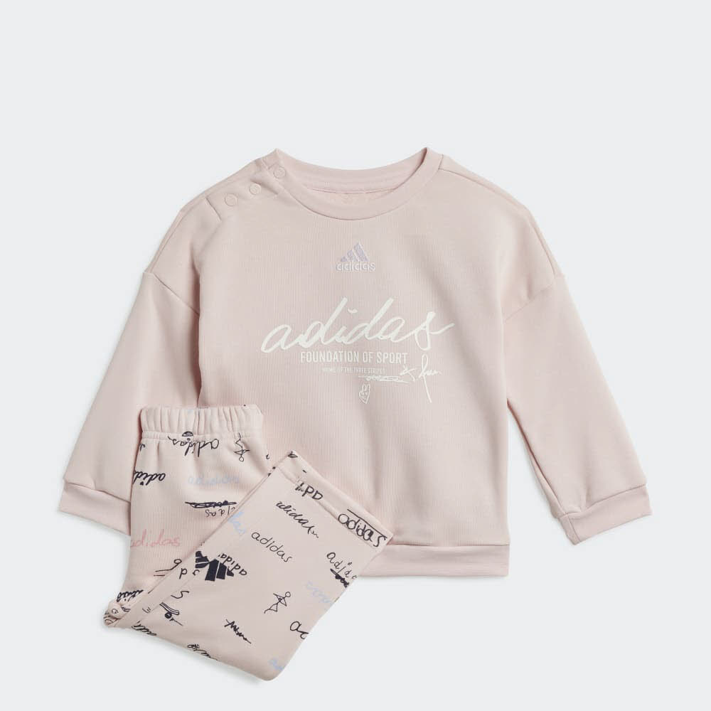 adidas BRAND LOVE Mädchen Jogginganzug Trainingsanzug rosa