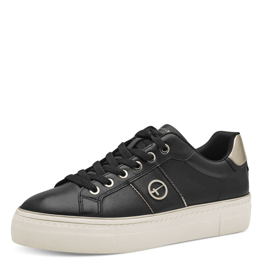 Tamaris Damen Lace-up Halbschuhe Sneaker schwarz