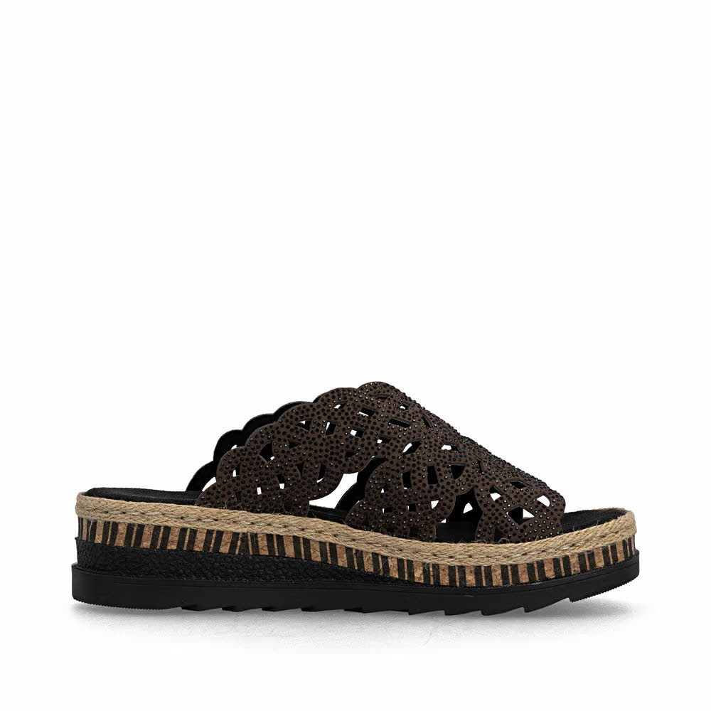 Rieker FSK Damen Pantoletten Sandalen braun