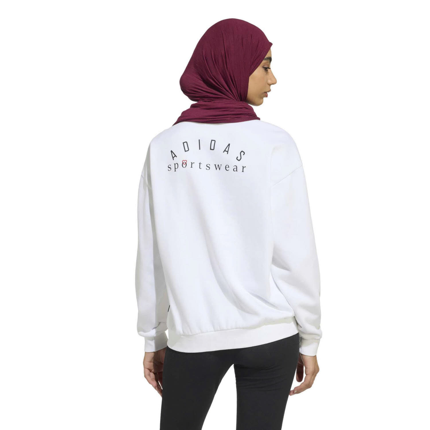 adidas Embroidery Pack Graphic Loose Damen Sweatshirt Pullover weiß