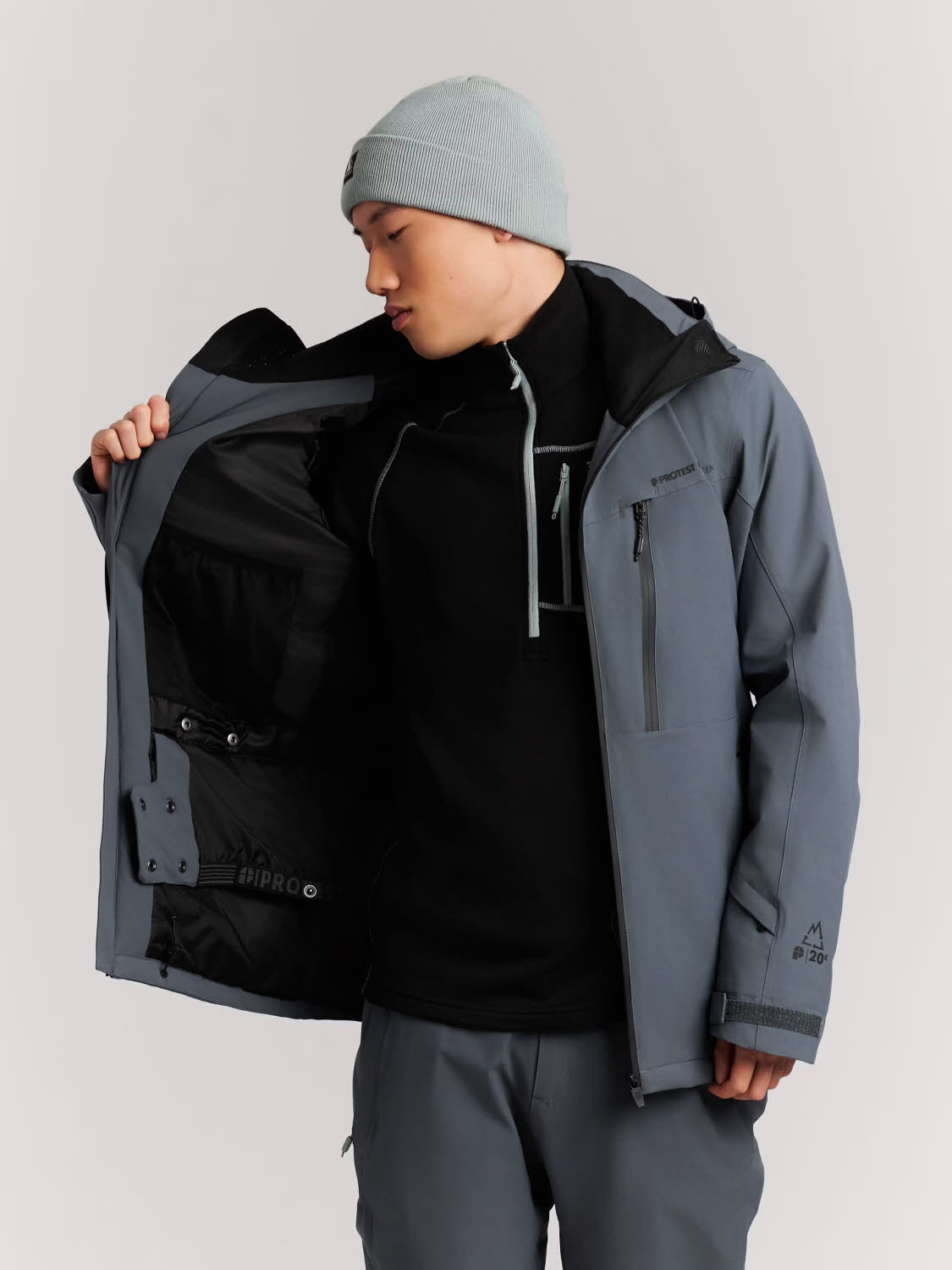 Protest PRTTimothy Herren Skijacke Winterjacke grau
