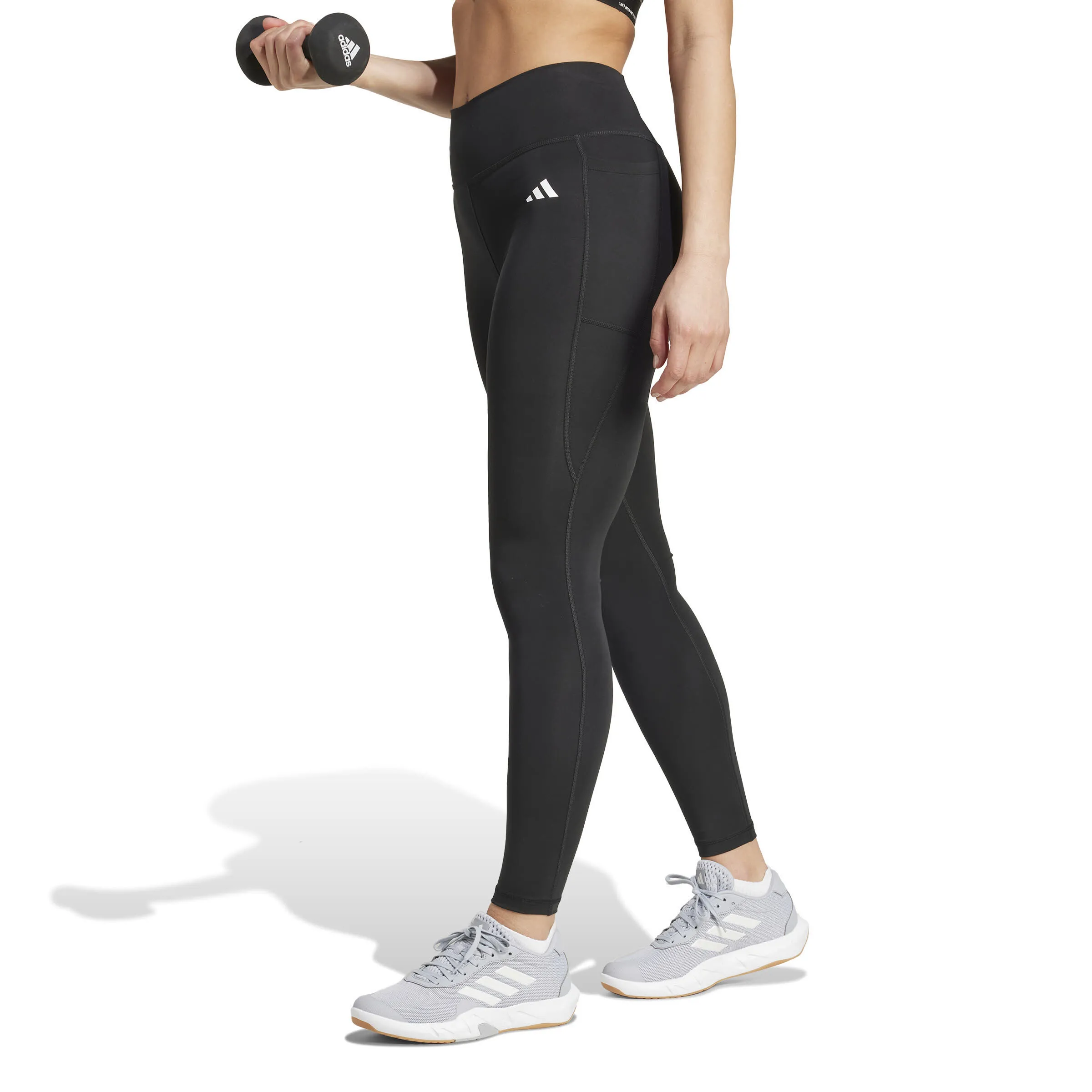 adidas Optime Essentials Stash Pocket Full-Length Leggings Damen schwarz