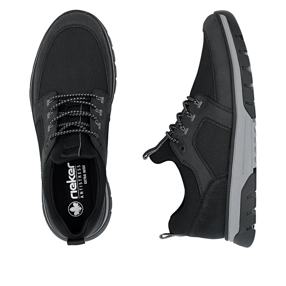 Rieker HWK Herren Halbschuhe Slipper schwarz