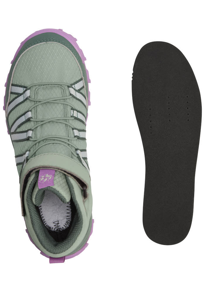 Jack Wolfskin WILD HIKE TEXAPORE MID VC Kinder Wanderschuhe Mid green zinnia
