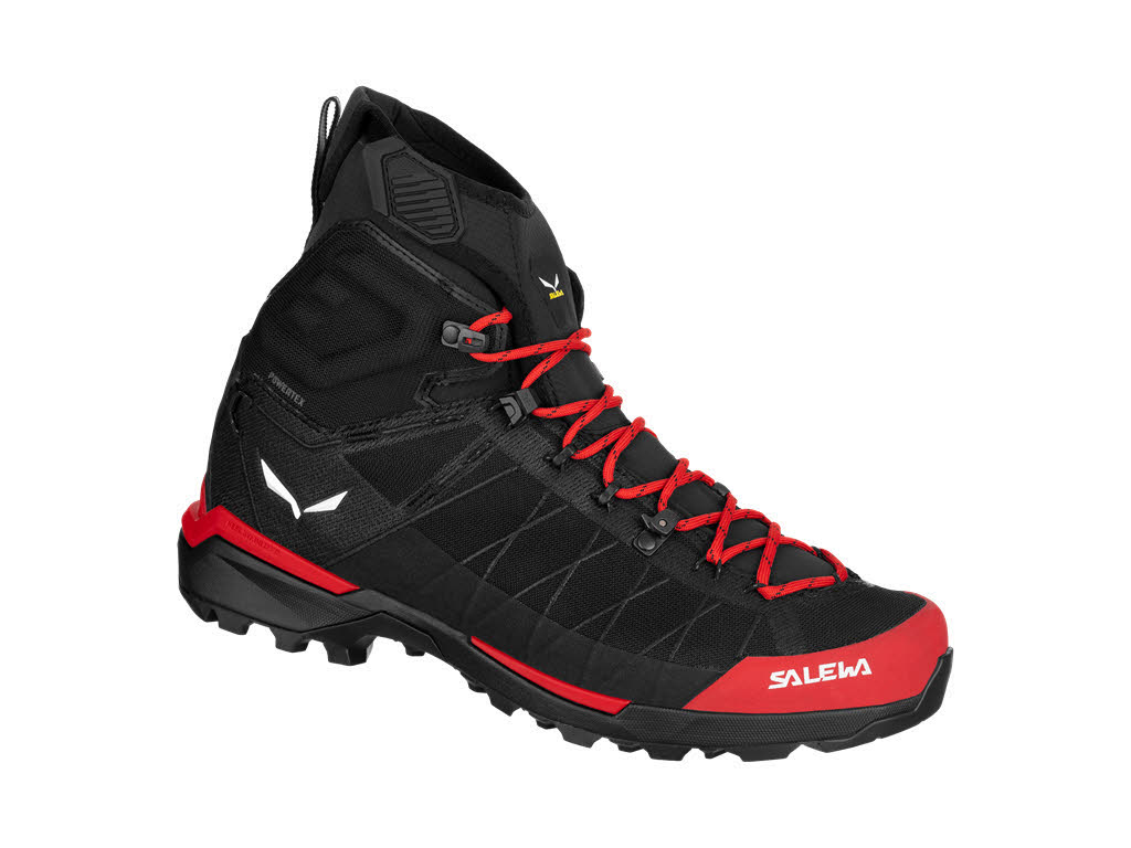 Salewa ORTLES LIGHT MID PTX BOOT M Bergschuh Herren schwarz rot