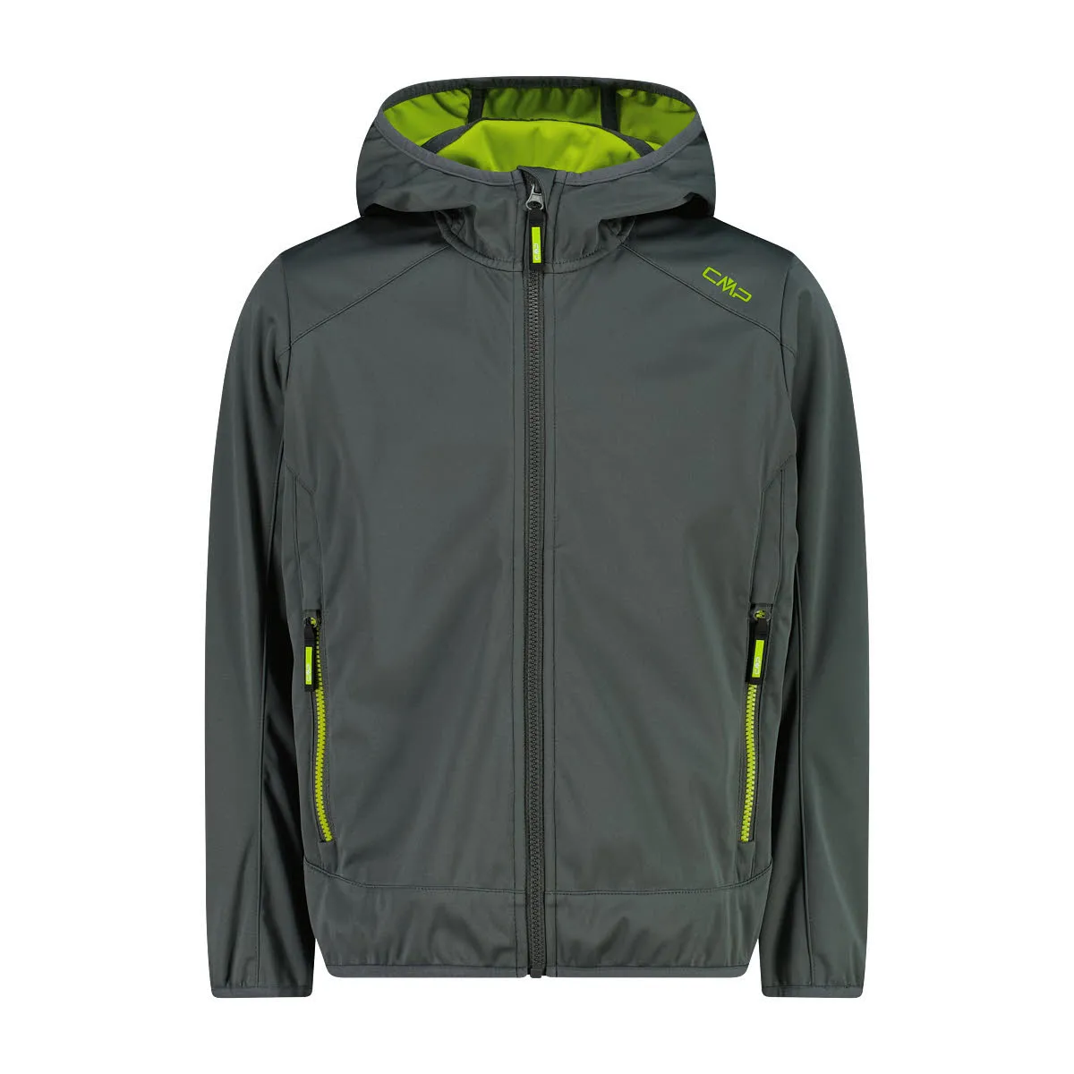 CMP KID JACKET FIX HOOD Kinder Softshelljacke Outdoorjacke grau