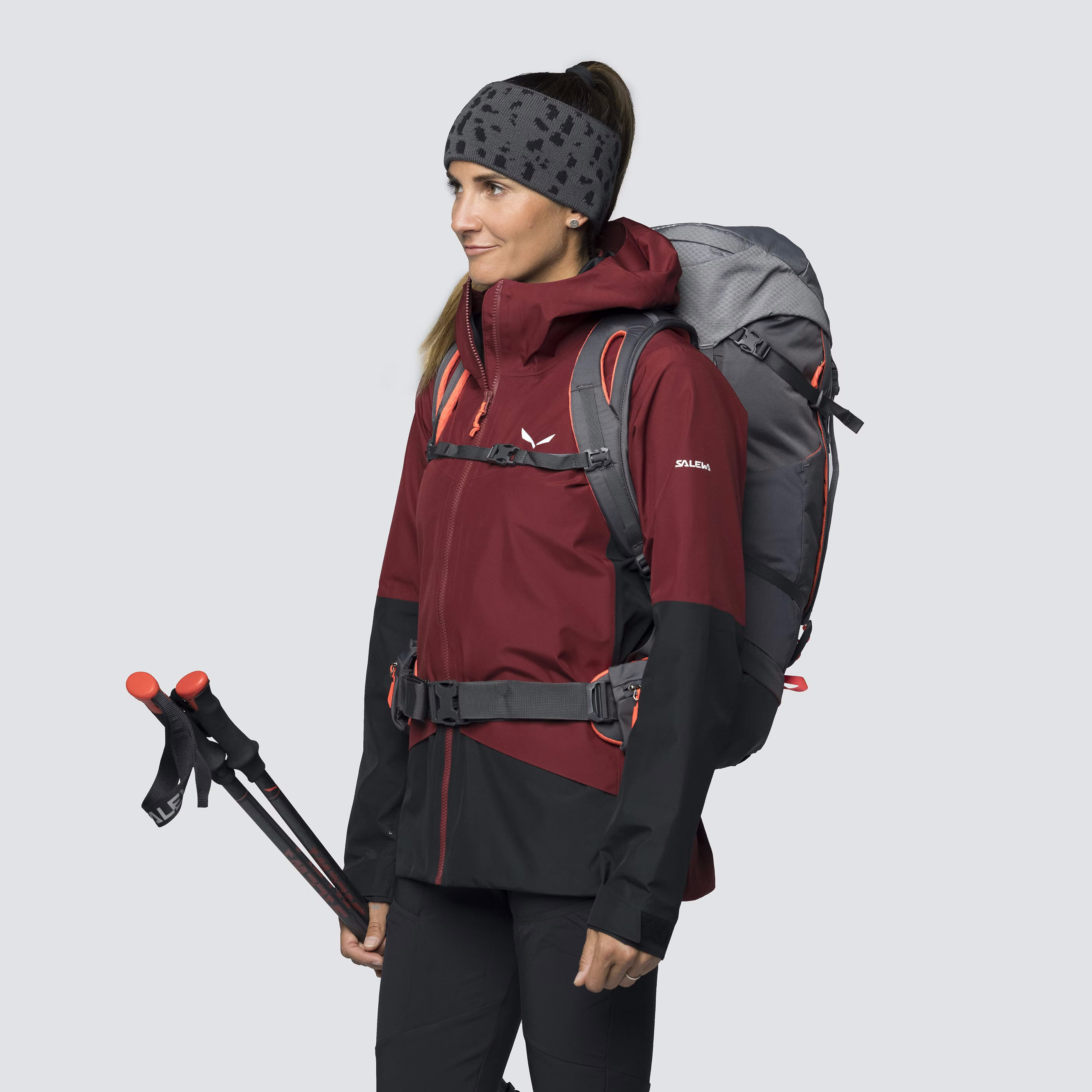 Salewa Puez 2L Gore-Tex Jacke Regenjacke Outdoor wasserdicht atmungsaktiv Damen rot